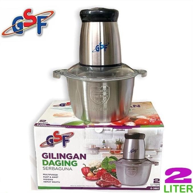 GSF Blender Chopper Penggiling Daging Bumbu Food Processor Stainless