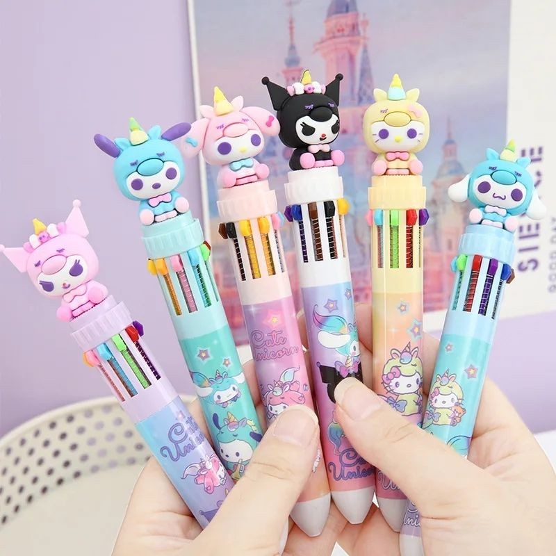 

Pena 10 Warna Sanrio Unicorn Cinnamoroll Pochacco Gel Pen