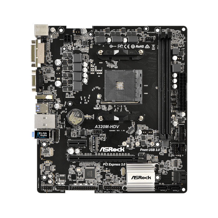 Asrock A320M-Hdv (Am4, Amd A320, Ddr4, Sata3)