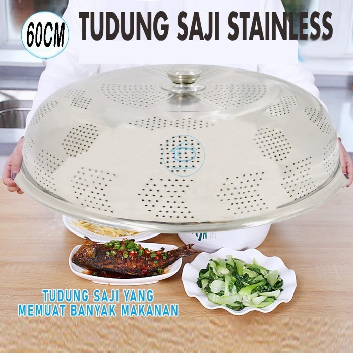 Tudung saji Stainless JUMBO 60cm Food Cover - Anti Rusak Tudung saji