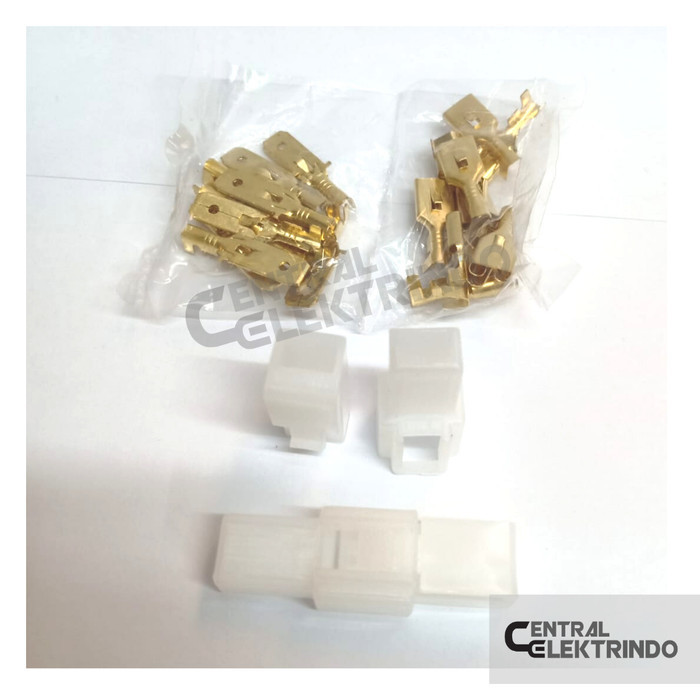 Soket Motor 1pin BESAR + Skun | Socket Mobil Konektor Kabel Isi 10set