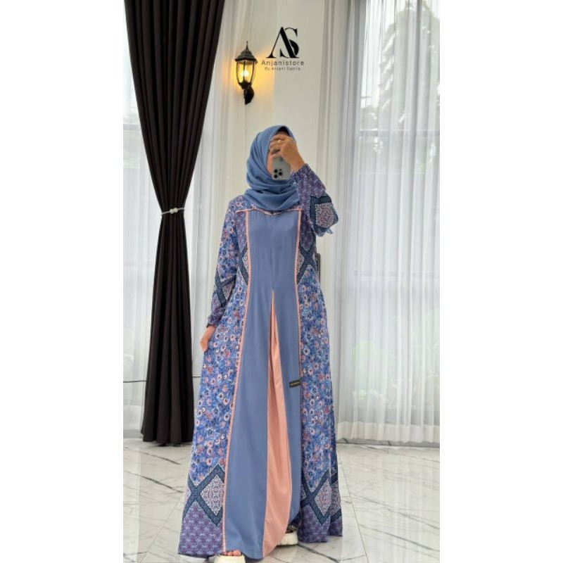 Dress Dusty Blue motif