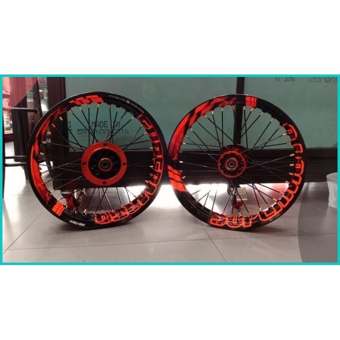 velg supermoto CRF KLX protech two tone 300 350 17 hole 36 supermoto 1