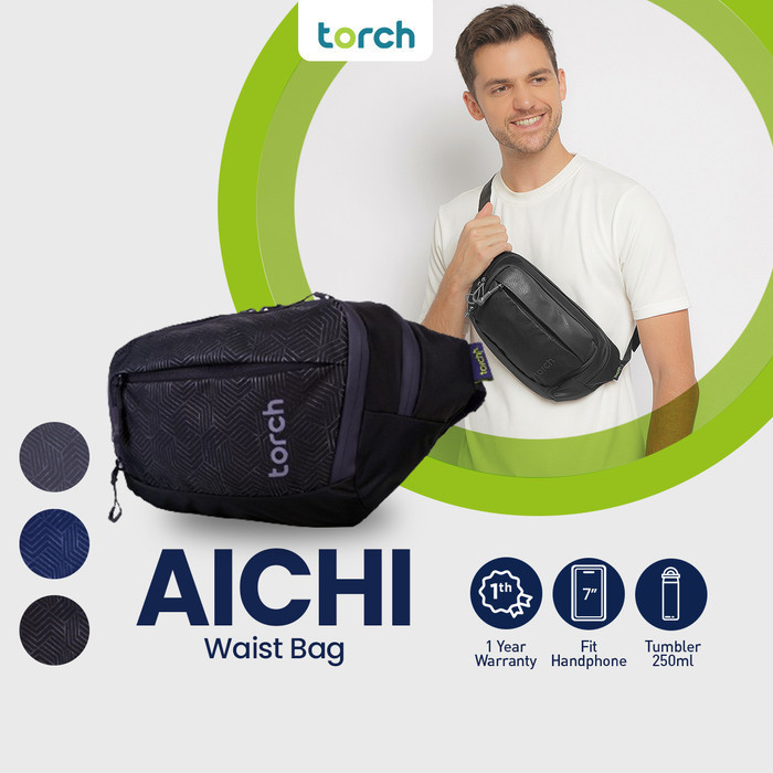 Torch Tas Pinggang Selempang Anti Air Ringan - Waist Sling Bag Aichi