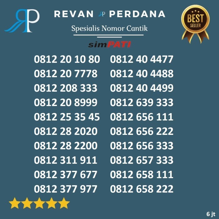 Nomor cantik simpati 10 digit telkomsel 4g 5g  seri aabb 4477 rvb034