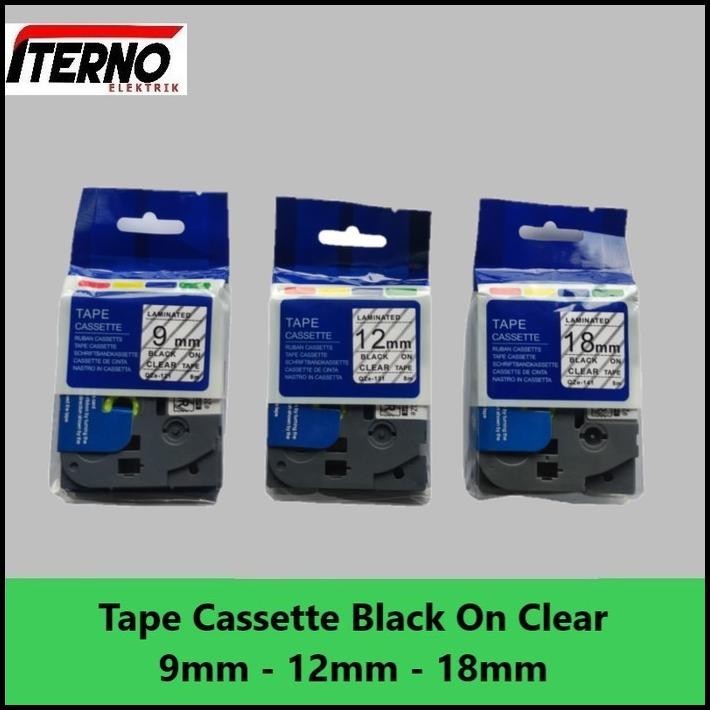 

BEST DEAL LABEL TAPE CASSETTE COMPATIBLE TZE-141 BROTHER 18MM BLACK ON CLEAR