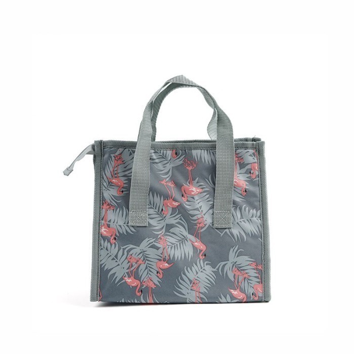 KKV Chenxinyaju Flamingo Square Lunch Bag Tas Bekal Makan - Flamingo