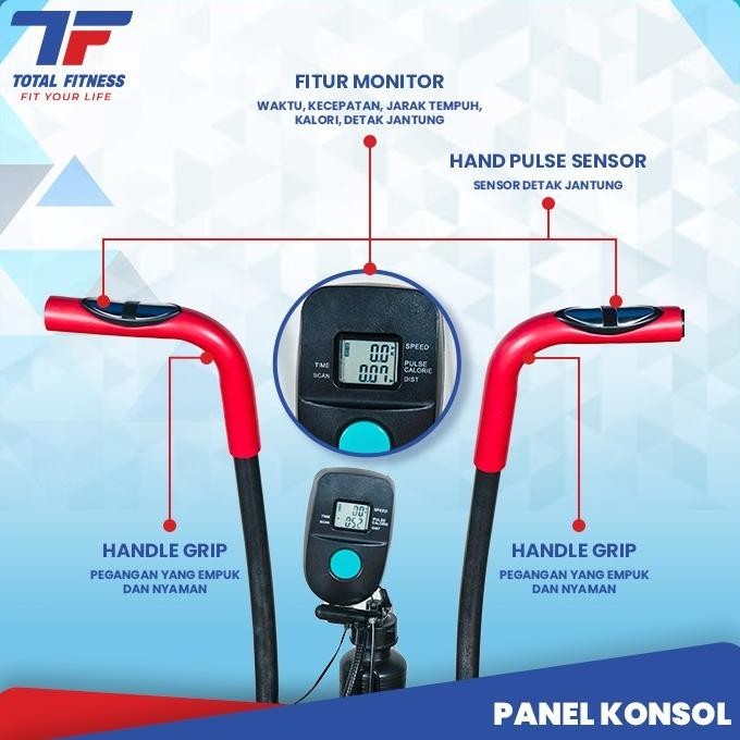 Terbaru Total Fitness Sepeda Statis Platinum Bike Olahraga Indoor Tl Desameri