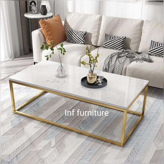 Meja Tamu Marmer Meja Tamu Minimalis Marmer Asli Larisdagang