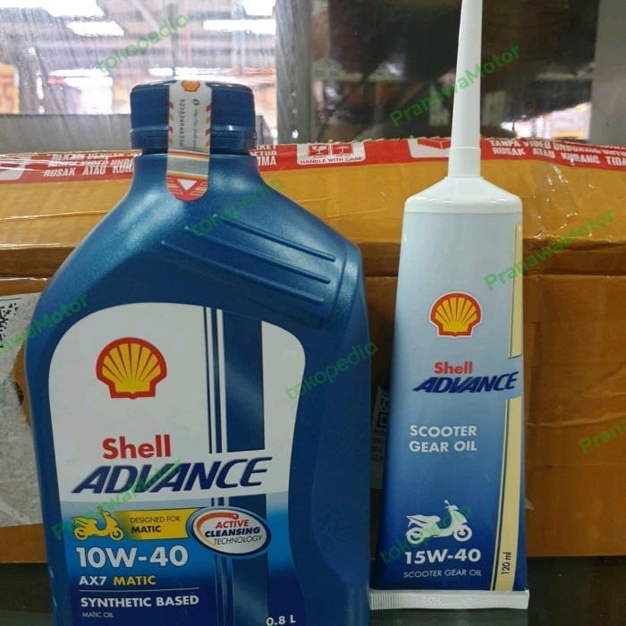 Oli Shell Advance 10W 40 Ax7 800Ml Dan Gardan Shell 15W 40 Motor Matic