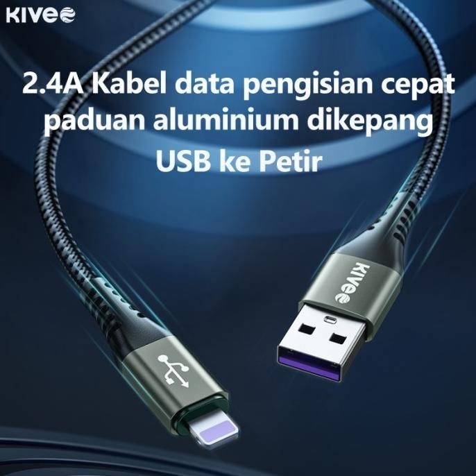 Terbaru Kivee Kabel Data Apple Lightning Usb-Lightning 2.4A