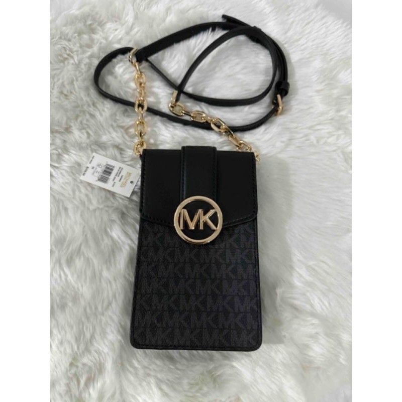 Carmen Flap Phone Crossbody Sign Black