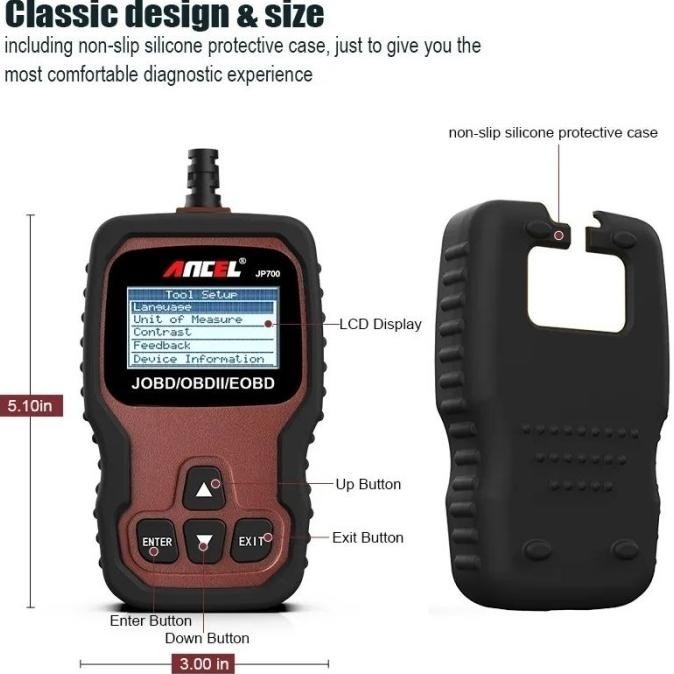 Obd2 Scanner Mobil Jepang Scaner Obdii Alat Diagnostik Kerusakan Mobil