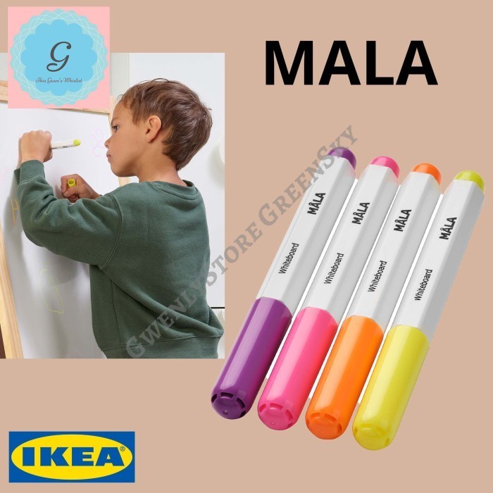 

4 Spidol warna papan tulis color marker whiteboard non toxic premium