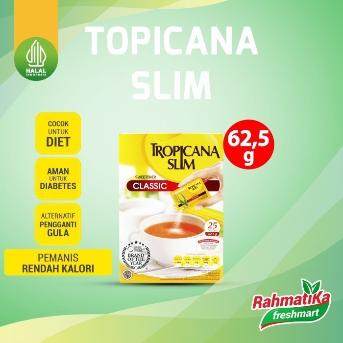 

Tropicana Slim Sweetener Classic / Pengganti Gula 25 sachet 62.5 gram