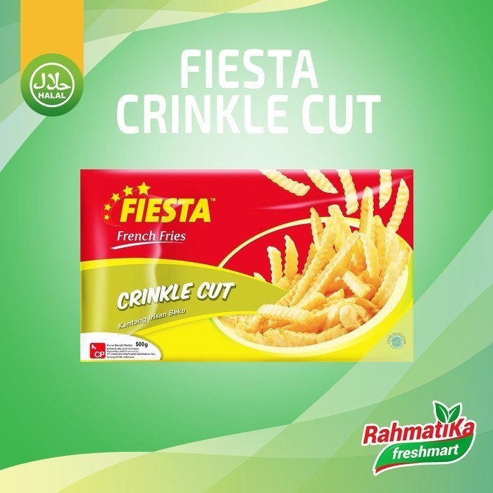 

Fiesta Crinkle Cut / French Fries / Kentang Irisan Beku 500 gram