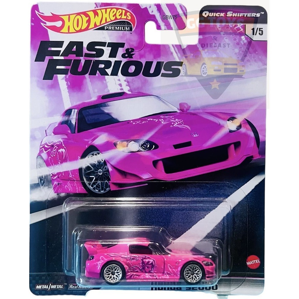 Hotwheels Hot Wheels Premium Fast Farious  Quick Shifter Honda S2000 Suki Pink
