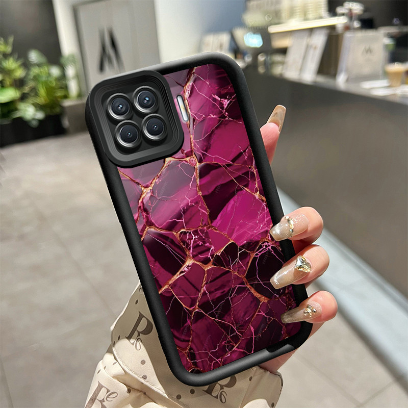 Casing Hp OPPO A93 F17 Pro OPPO Reno 4F Reno 4 Lite Case hp ponsel pola bor rusak Casing lunak pence