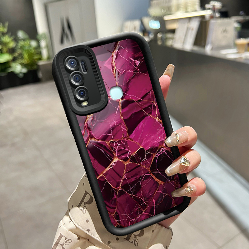 Casing Hp VIVO Y50 VIVO Y30 VIVO Y30i Case hp ponsel pola bor rusak Casing lunak pencegah Kesing jat