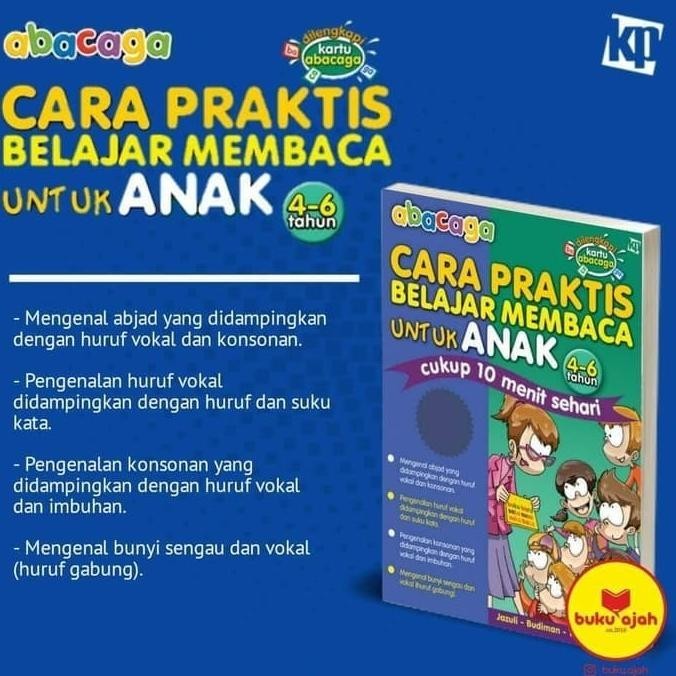 

Buku Abacaga Cara Praktis Belajar Membaca Untuk Anak 4-6 Tahun SS99