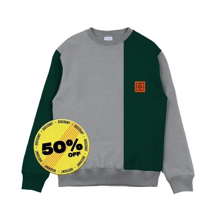 Public Culture - Sunburn Sweater - Grey / Green