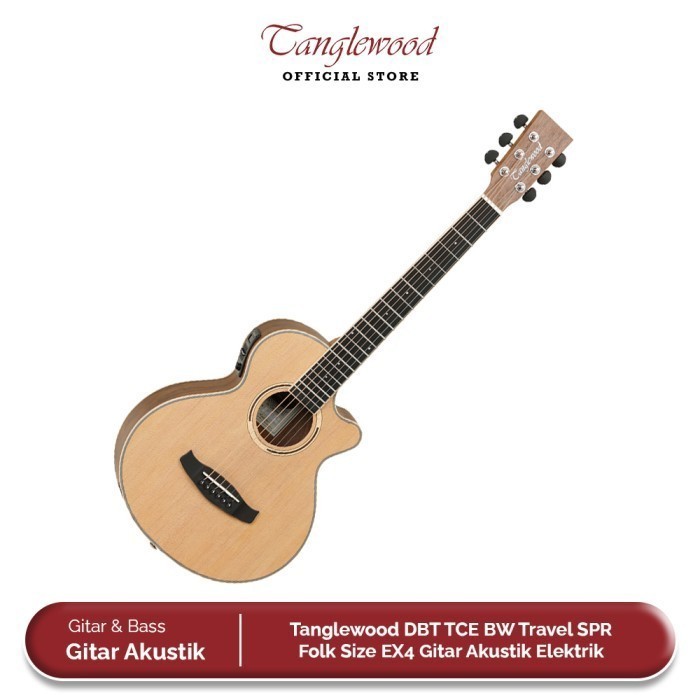 Tanglewood DBT TCE BW Top Spruce Travel Super F Gitar Akustik Elektrik
