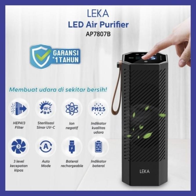 [New] Leka Ap7807 Led Air Purifier - Hepa13 Filter Sinar Uv-C Kuasina