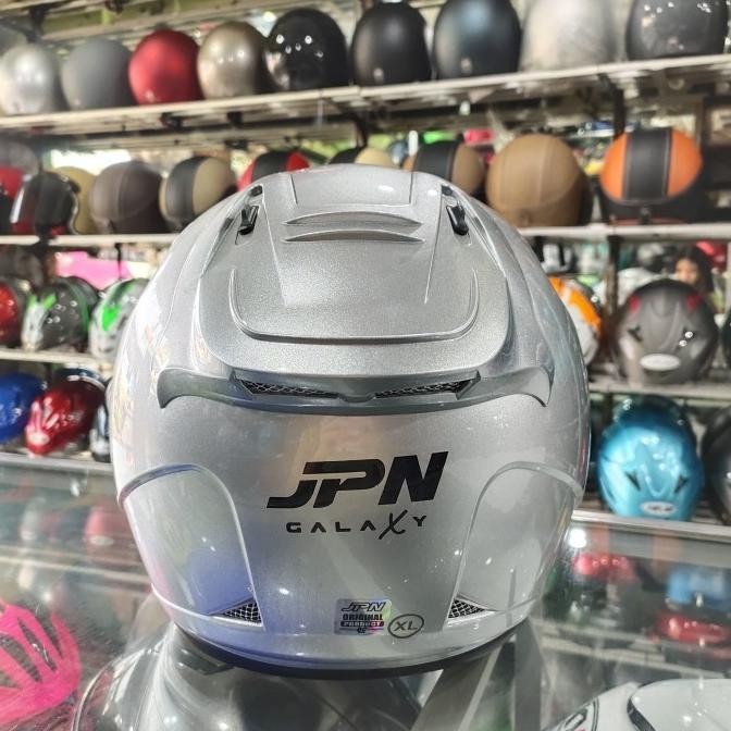 Cod  Helm Half Face Jpn Galaxy Polos Silver / Helm Jpn Galaxy Polos Aikiaashop