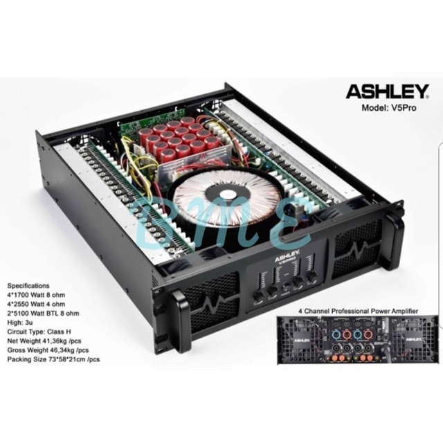 BET SELLER Power Amplifier Ashley V5PRO / V5 PRO / V 5PRO 4 X 1700W 8OHM ORIGINAL