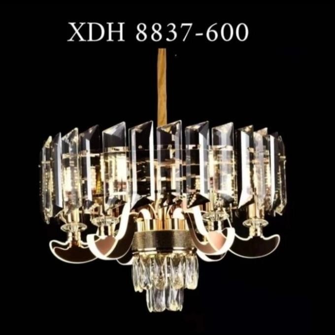 Sl8837 - 60 Gold Lampu Gantung Kristal Ruang Tamu Modern Ruang Tamu Sharinagisel