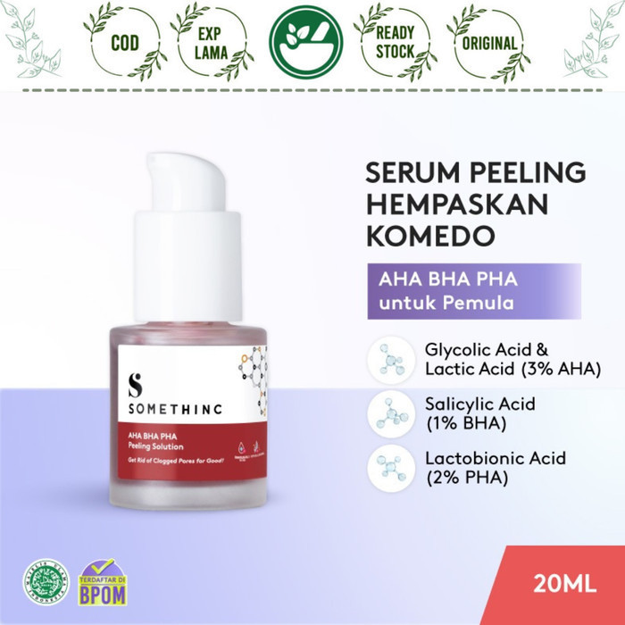 Somethinc Aha Bha Pha Peeling Solution Serum Eksfoliasi Komedo Jerawat