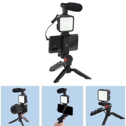 Vlogging Tools / Vlogging Kit / 6 Paket Vlog Youtuber Led Tripod Micr