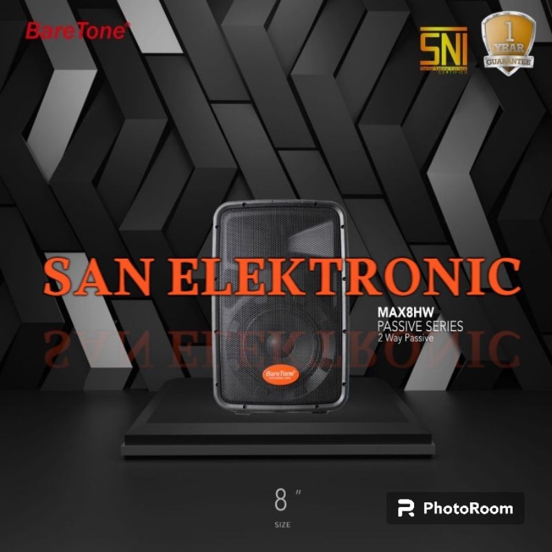Speaker Pasif Baretone MAX 8 HW Original 8 inch Passive BARETONE MAX8HW