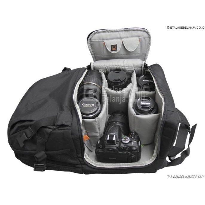 Tas Ransel Impor Dslr/Laptop - Bahan Lowepro Luar Dalam Tipe 5040