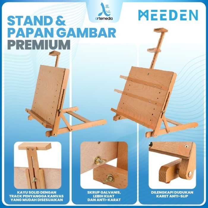 

Meeden Drawing Board Easel Artist Display Table Top Papan Gambar