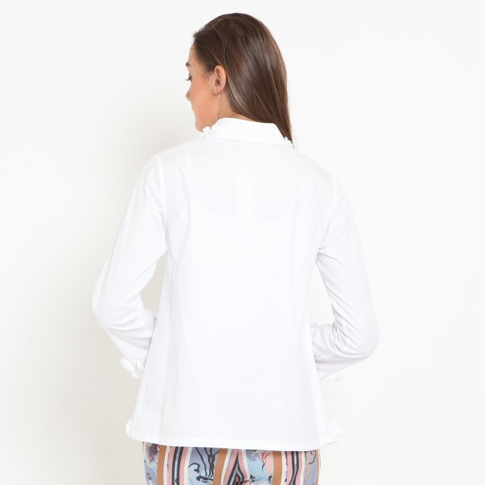 Rinda Salmun - White Shirt Applique