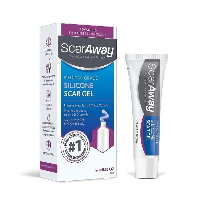 ScarAway Silicone Gel Scar Diminishing Gel Bekas Keloid Surgery Burns ___maxie