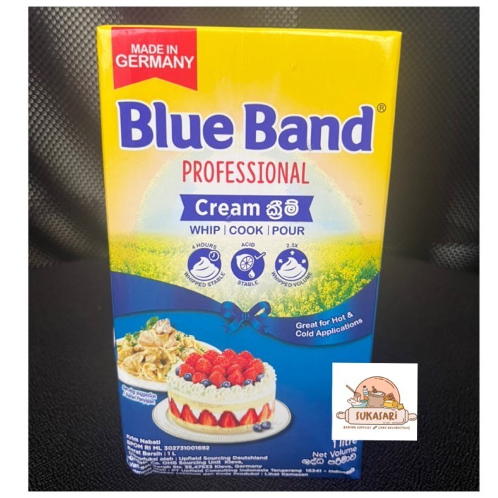 

Blue Band Whip Cream 1 Lt Professional Krim Kental Cooking Whipping