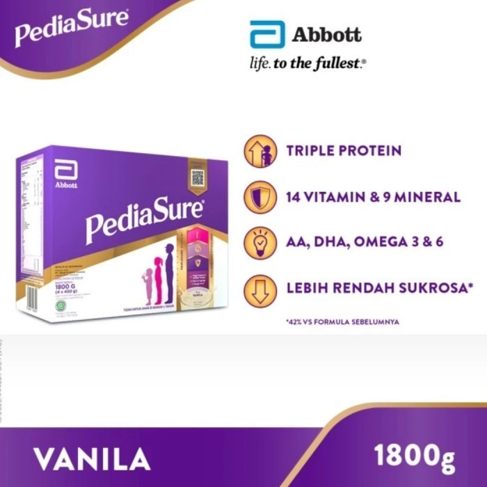 Pediasure Vanilla 1800 Gr Susu Nutrisi Pertumbuhan Anak