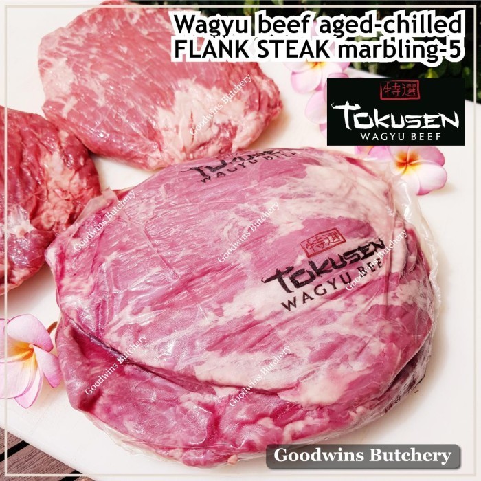 

Ayala - 1.5Kg 2 Steaks Wagyu Beef Tokusen Mbs 5 Flank Steak Aged Frozen