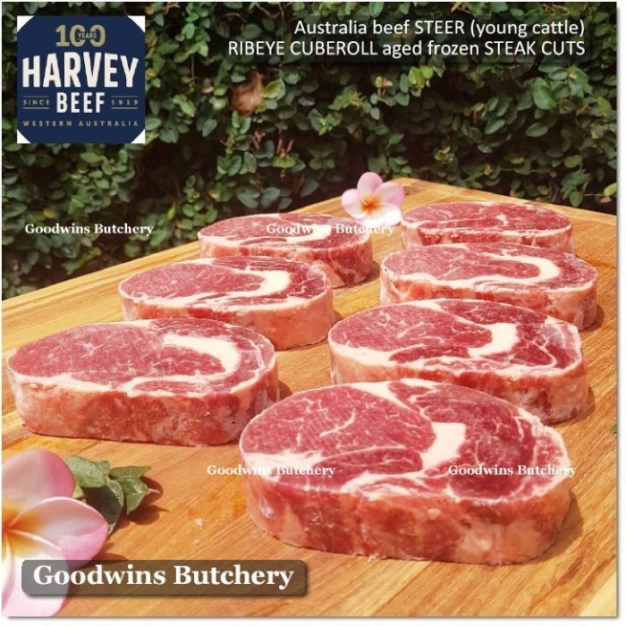 

Ayala - Australia Harvey Beef Steer Ribeye Aged Frozen Steak 3/4" 2Cm 600G 3Pc