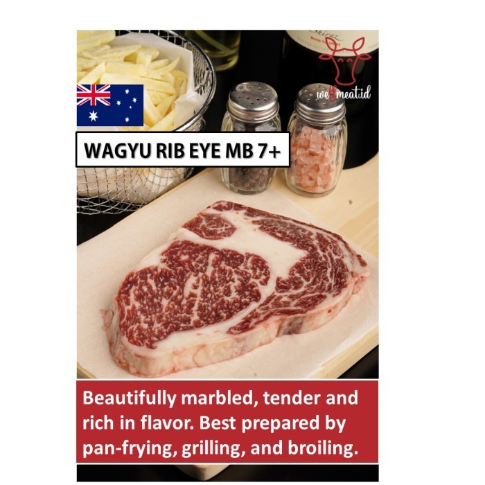 

Ayala - Daging Sapi Wagyu Rib Eye Mb7+ Beef Steak Import Australia