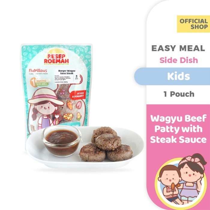 

Ayala - Resep Roemah Wagyu Beef Patty With Steak Sauce/ Burger Wagyu / Kids