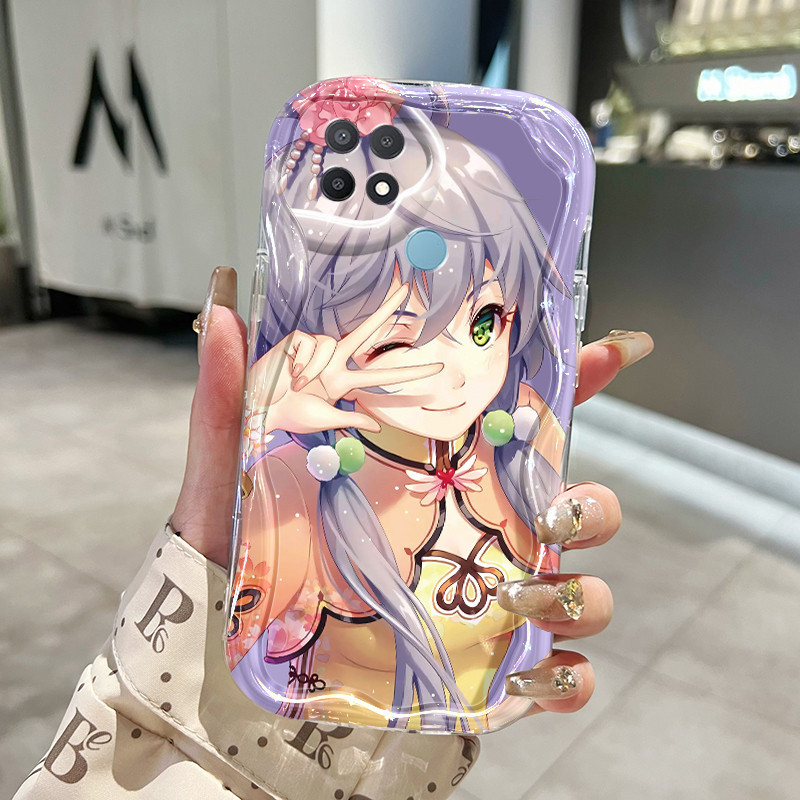 Casing Hp OPPO A15 A15s A35 Case HP pelindung silikon lunak Casing ponsel  Gadis cantik Kartun motif