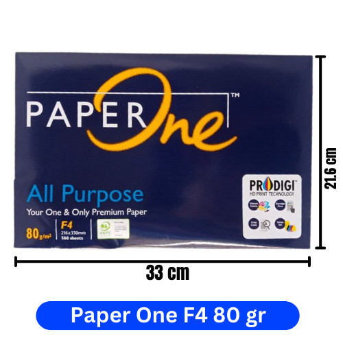 

Hvs Paper One F4 Folio 80Gram / Paperone F4 80Gr / Hvs Paperone