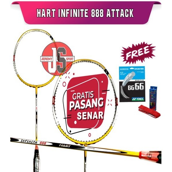 raket badminton hart infinite 888 attack