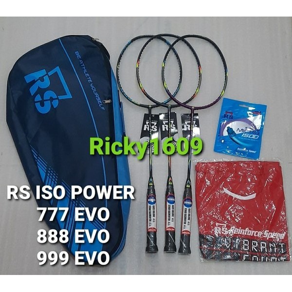 RAKET BADMINTON RS - ISO POWER 777 EVO - ISO POWER 888 EVO - ISO POWER 999 EVO - ORIGINAL REINFORCE