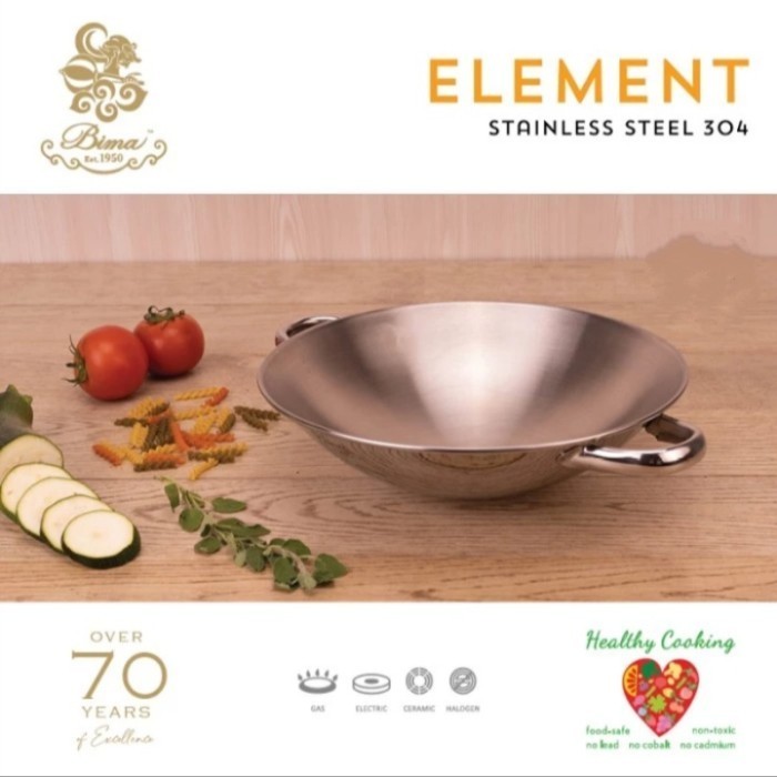 Wajan Element Bima Stainless Sus 304