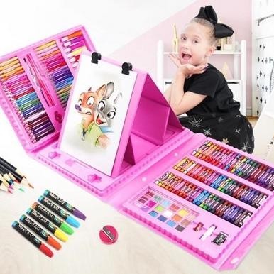 

BISA COD Crayon Set 208 Pcs Pensil Warna Menggambar Mewarnai Melukis Anak-Anak Krayon Cat Cair Pastel Koper Set Lengkap Kado Anak Colouring Gift TAKASIMURA STORE wwr-76