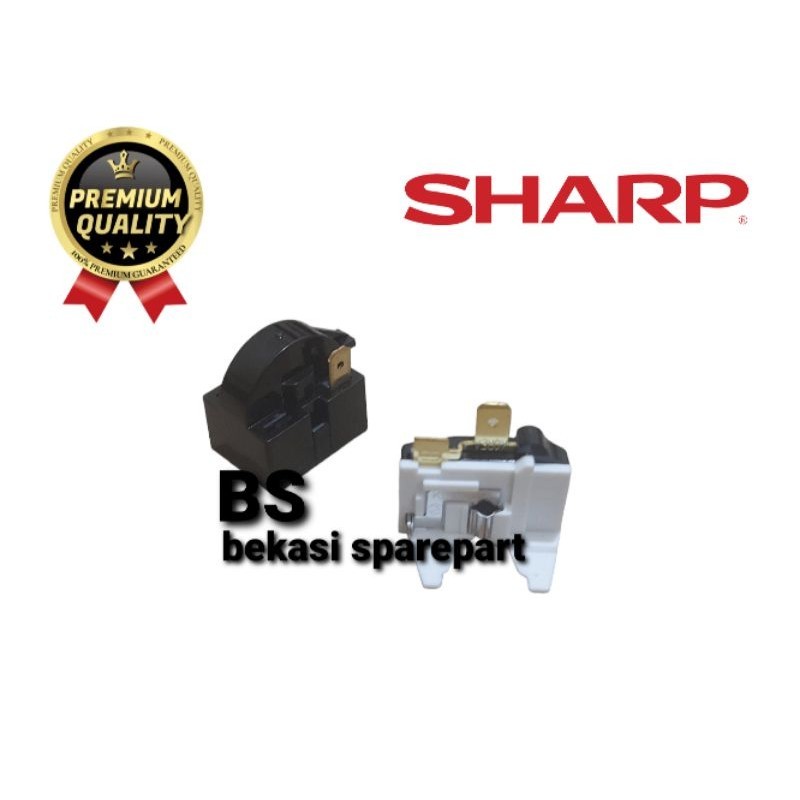1 Set Relay Ptc Overload Kulkas Sharp 1 Pintu